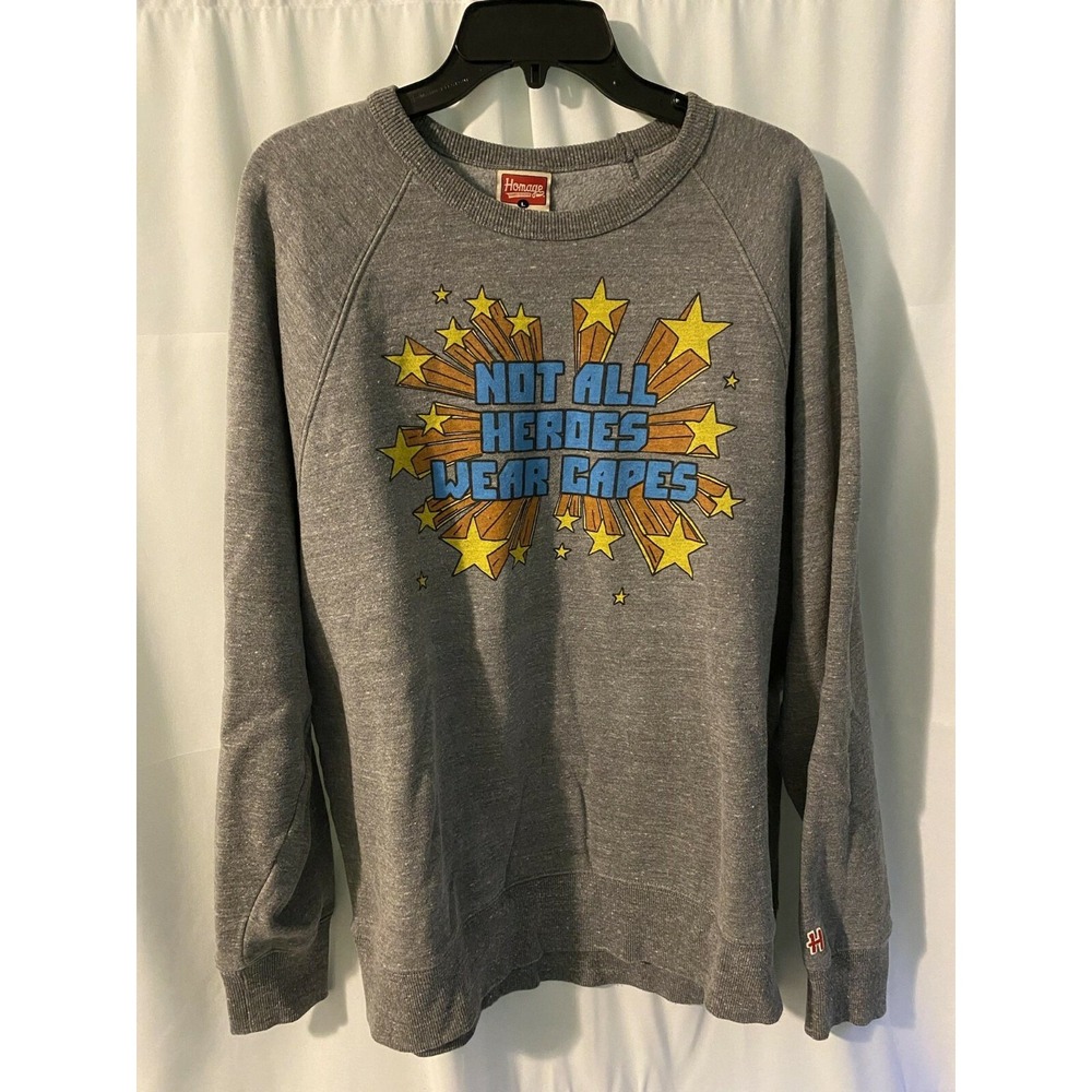 Homage Not‎ All Heroes Wear Capes Sweatshirt Adult Large